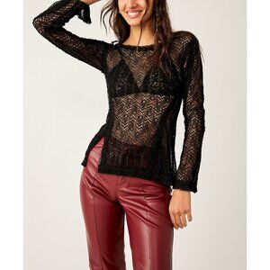 FREE PEOPLE On The Road Twisted Tee / Black